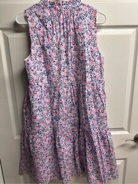 Lilly Pulitzer Pink Floral Tiered Sleeveless Dress